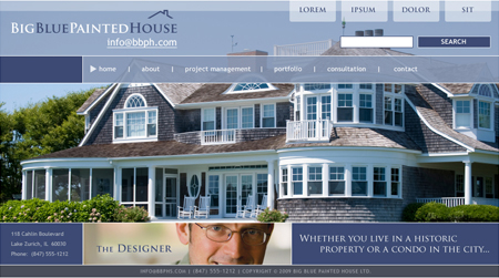 Big Blue Painted House