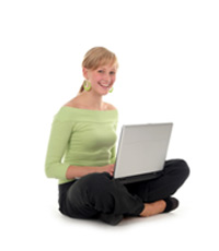 Young woman on laptop