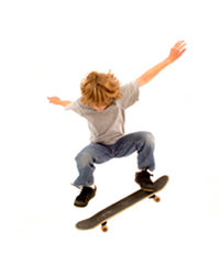 Boy on skateboard